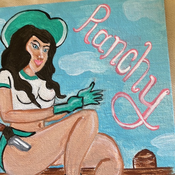 Western Pinup Style Painting - Picture 7 of 10